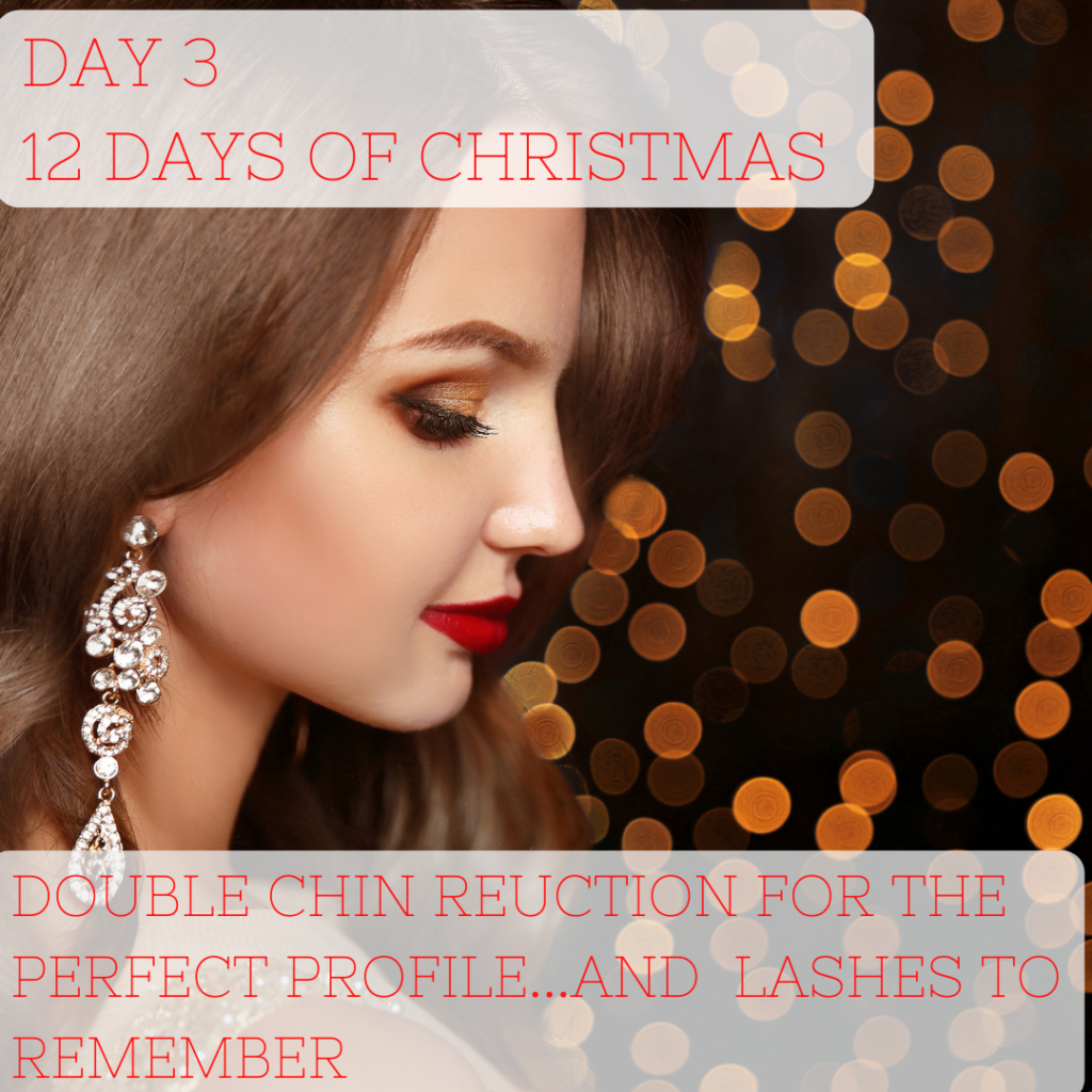 Day 3 - 12 Days of Christmas Sale at About Face Medspa & Wellness featuring Kybella chin reduction and lash tint and lift