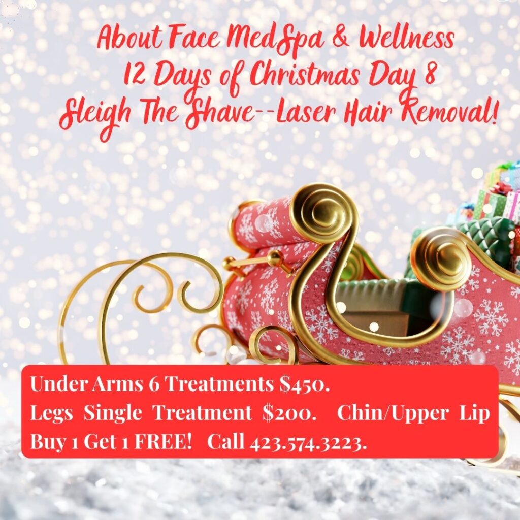 About Face 12 Days of Christmas Laser Hair Removal Day 8