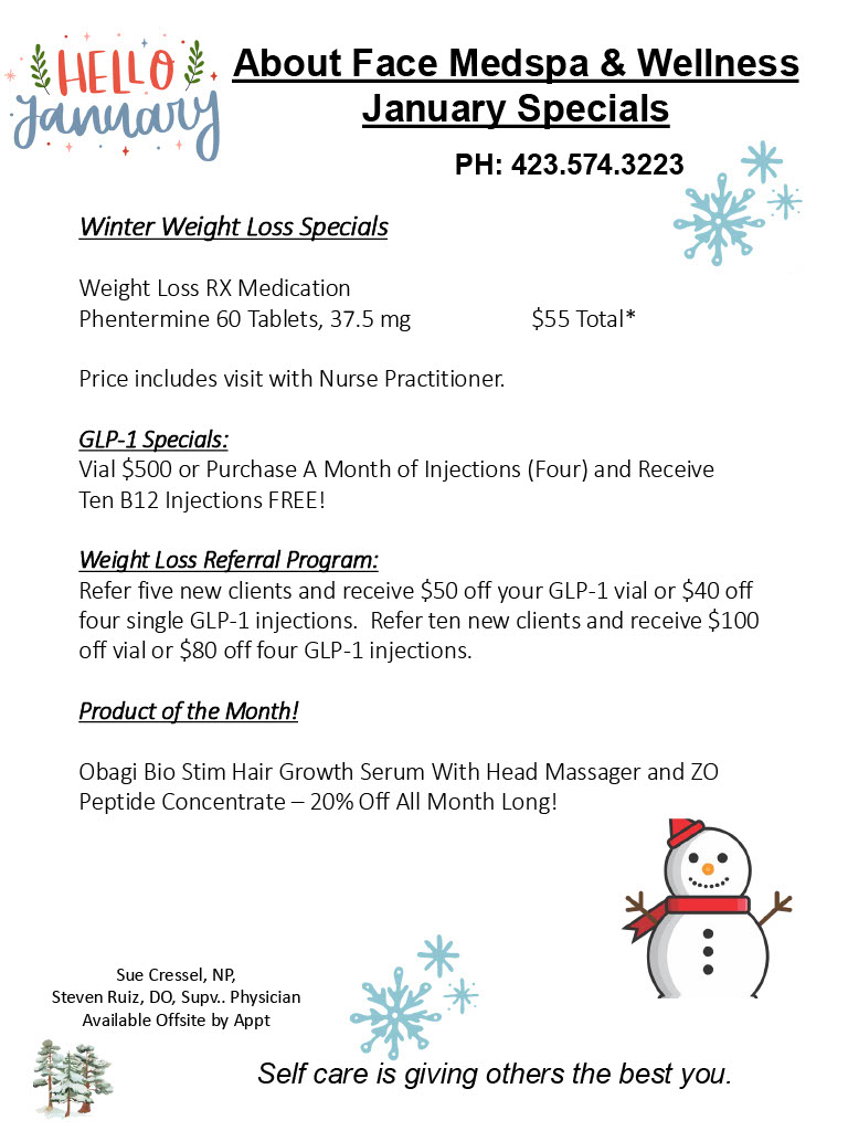 About Face January 2026 Specials