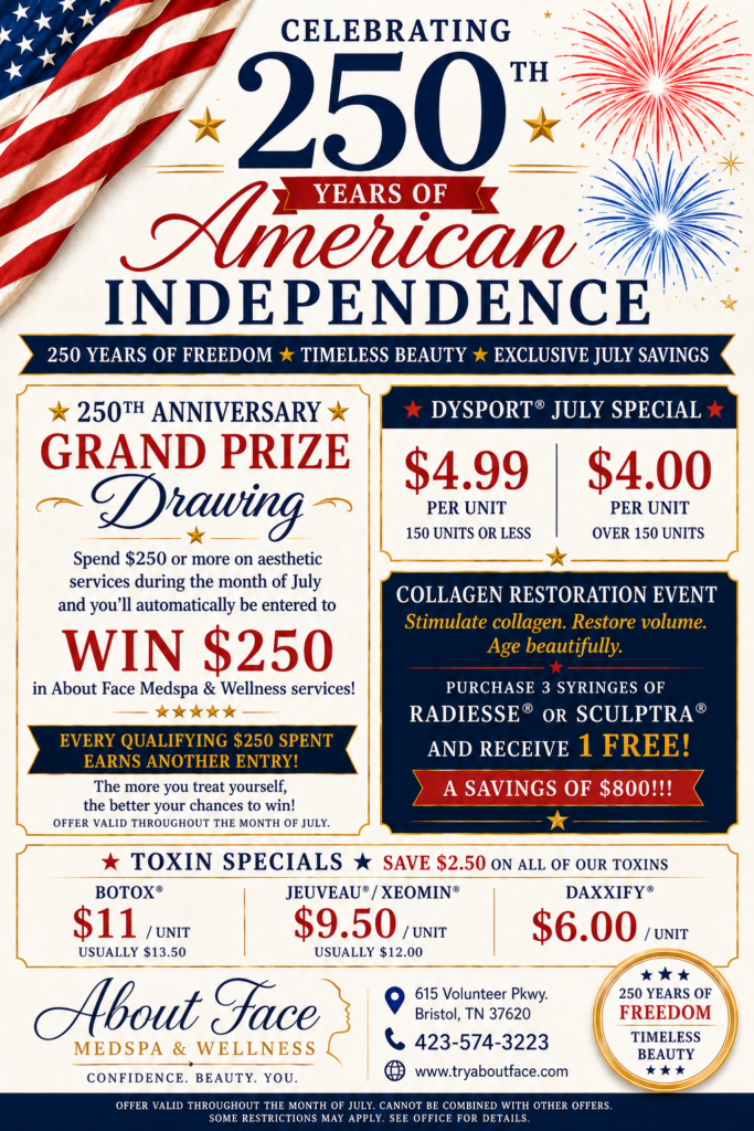 July About Face MedSpa Specials July About Face MedSpa Specials